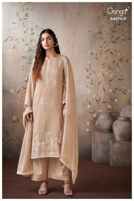 Ganga azeela 4474 Dress material suppliers in Pune